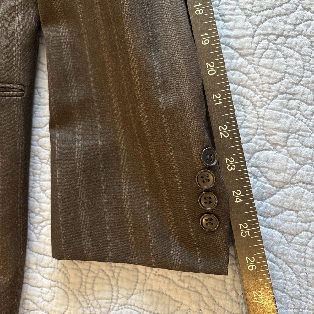 Christian Dior Monsieur Men's 46L Wool Dark Gray Striped Suit Blazer Made in USA - Picture 10 of 10